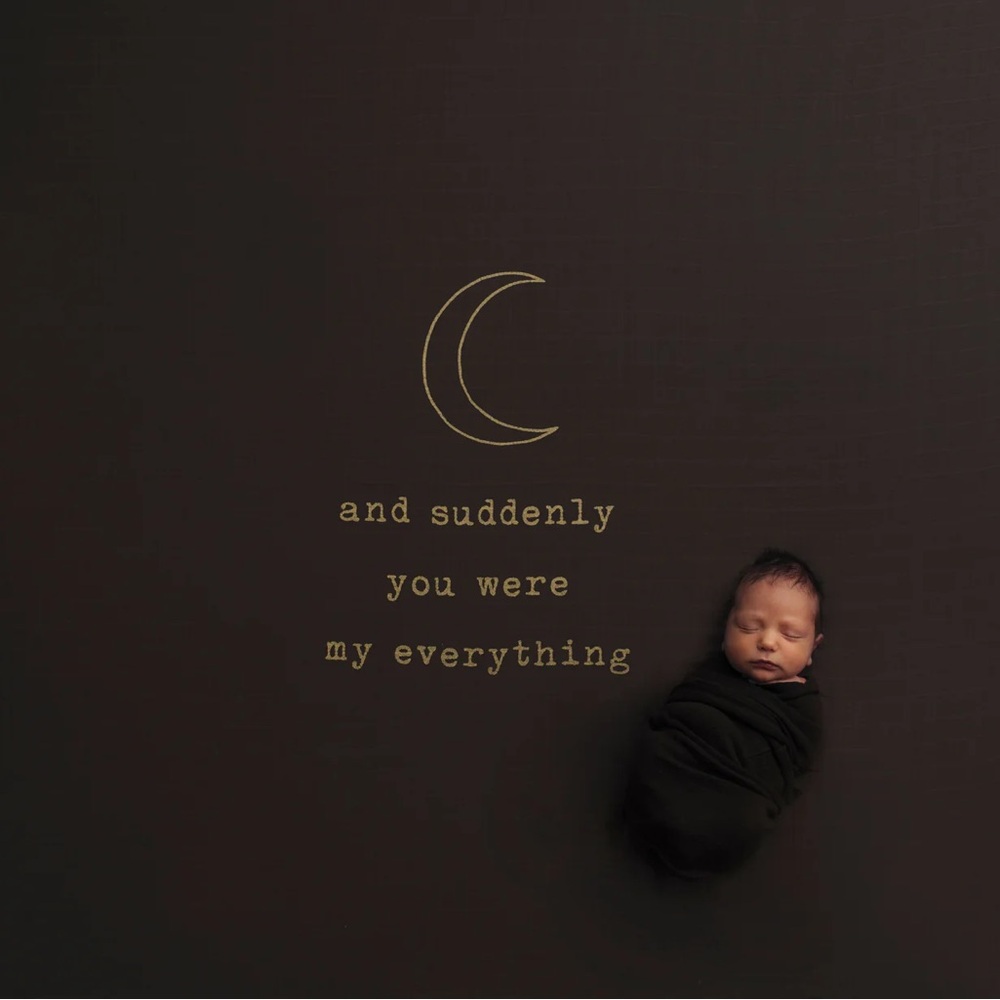 Coveted Things - Organic Swaddle Blanket (and suddenly you were everything)